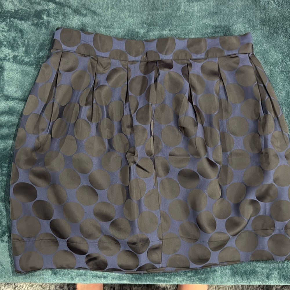 Holiday silky polka dot skirt